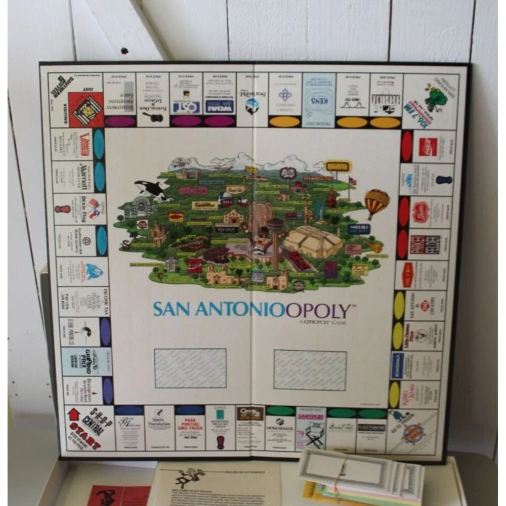 Vintage 1989 San Antonioopoly Board Game San Antonio TX Cityopoly Property